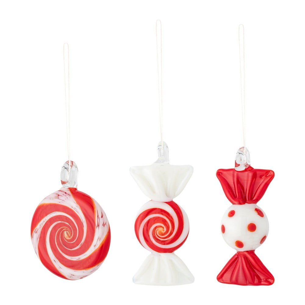 Üveg kézzel készített karácsonyfadísz készlet 3 db-os 6 cm Festive – Bloomingville