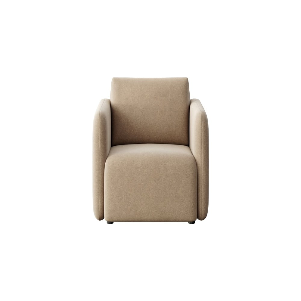 Világosbarna bársony fotel Chaum – Rodier