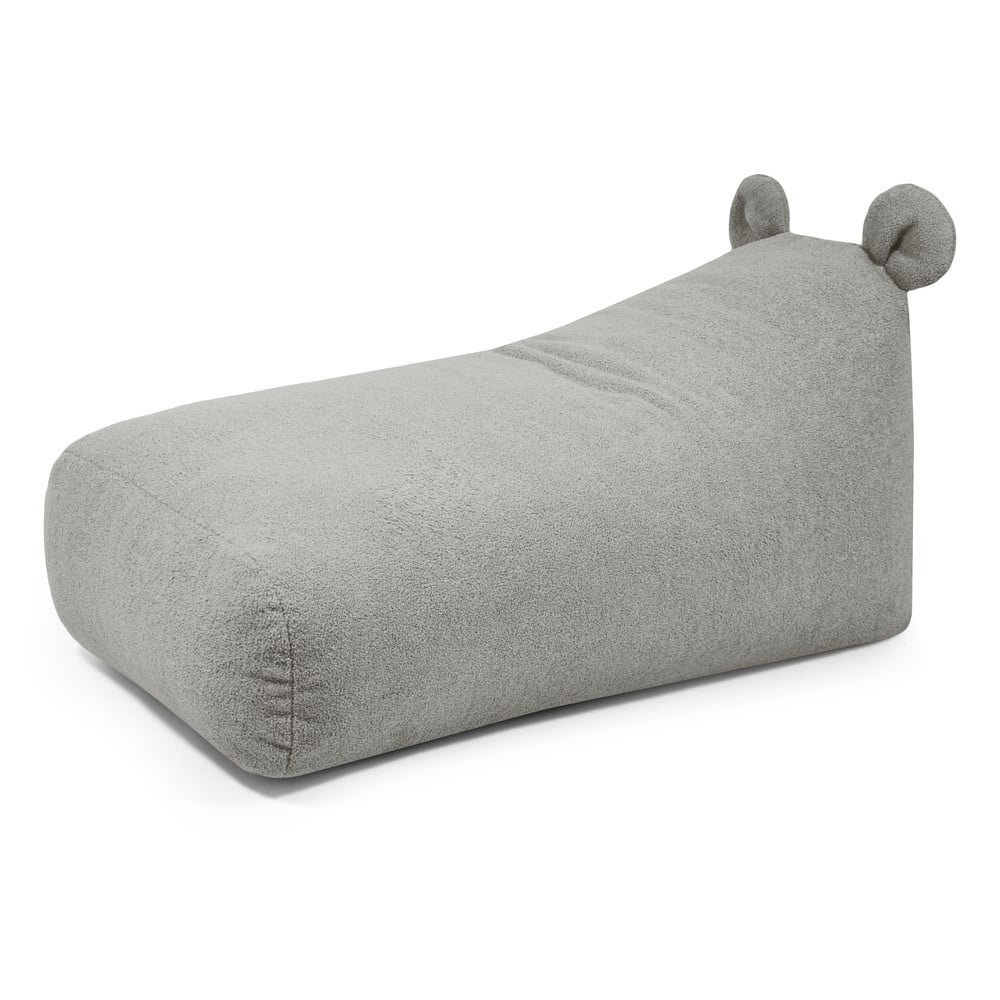 Világosszürke buklé gyerek babzsákfotel Snug 130 Bear – SLOWDOWN