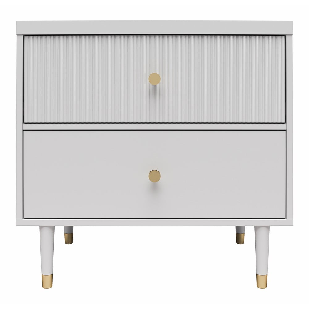 Világosszürke éjjeliszekrény Elizabeth – CosmoLiving by Cosmopolitan