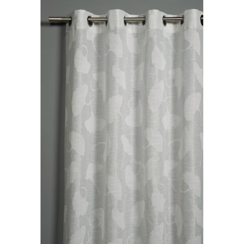 Világosszürke jacquard függöny 140x245 cm Gingko – Sehlbach