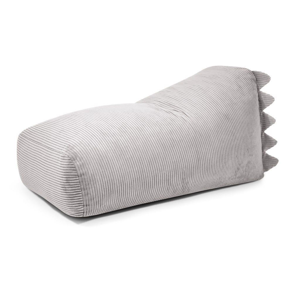 Világosszürke kordbársony gyerek babzsákfotel Snug 130 Dragon – SLOWDOWN