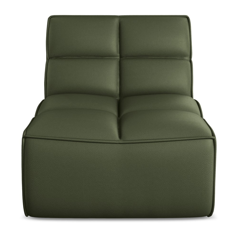 Zöld bőrutánzat kanapé modul Kalai – Makamii