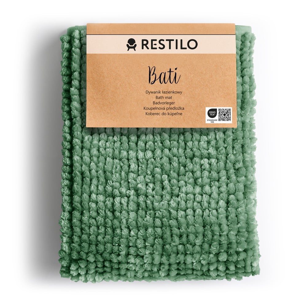 Zöld fürdőszobai kilépő 70x120 cm Bati – Restilo